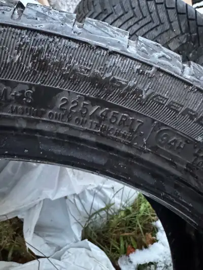 125$ OBO 225/45/17 tires (x3) low pros Came off of my Jetta, which I no longer have. Not tons of tre...