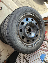 Set of used Winter Tires on Rims