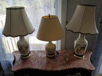 3 Antique Plug In Lamps With Light Bulbs ($5 Total)