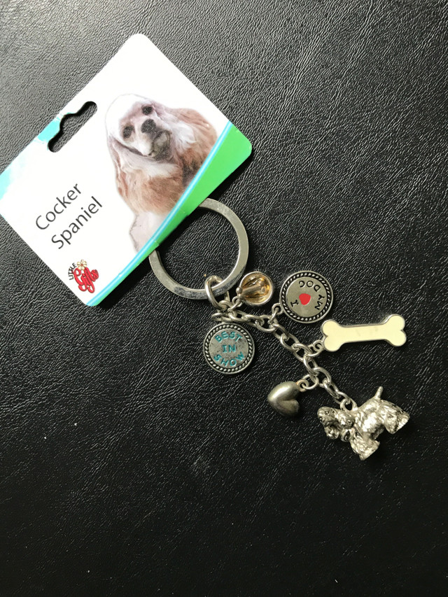 New, “Cocker Spaniel” 3D Metal Dog Keychain in Arts & Collectibles in Bedford - Image 2