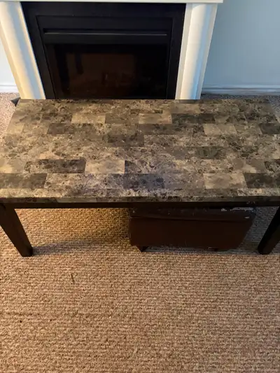 Coffee table and 2 end tables in good shape.