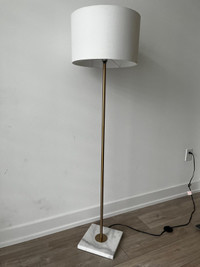 White and Gold Structube Thelma Floor Lamp