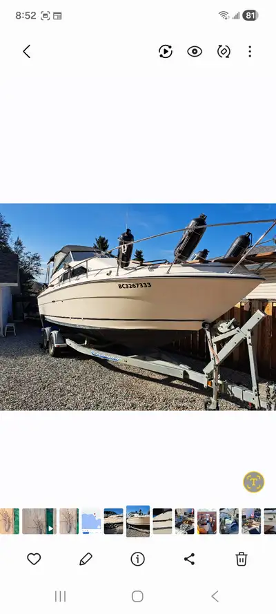 This is a excellent boat. It has been loved and maintained. Boat is ready to go. Extensive list of m...