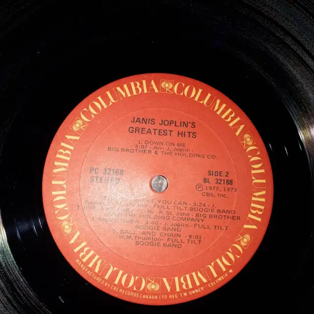 1972/73 Vinyl Janis Joplins Greatest Hits 3216863010223453825123