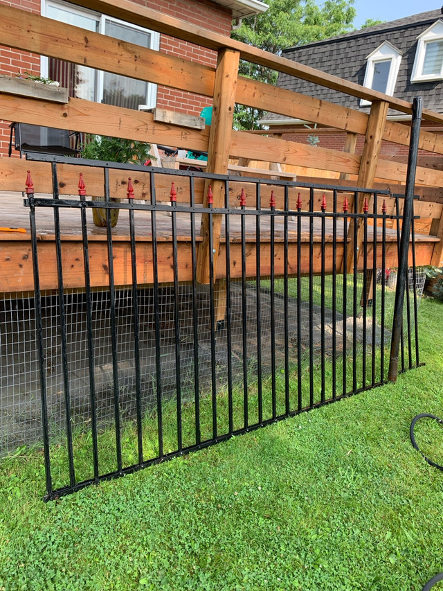 10*6 ft aluminum black fence/ cloture 2 panels dans Terrasses et clôtures  à Ville de Montréal
