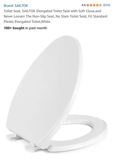 Elongated Toilet Seat with Soft Close, View more