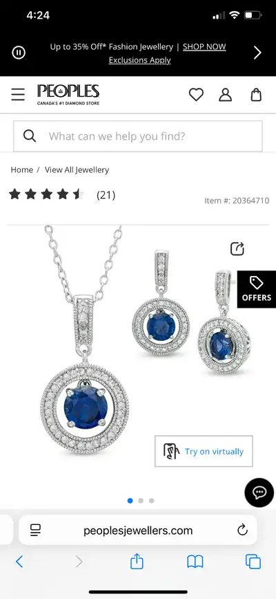 Peoples earing/pendant set, View more