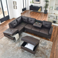 3pc L Shape Sectional with Storage Ottoman for only $799.