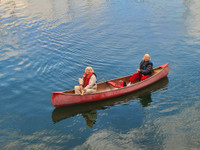 15 ft Fiberglass canoe. The canoe was built by well-known canoei