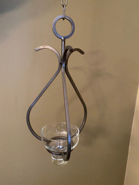 Hanging Candle Light - metal and glass