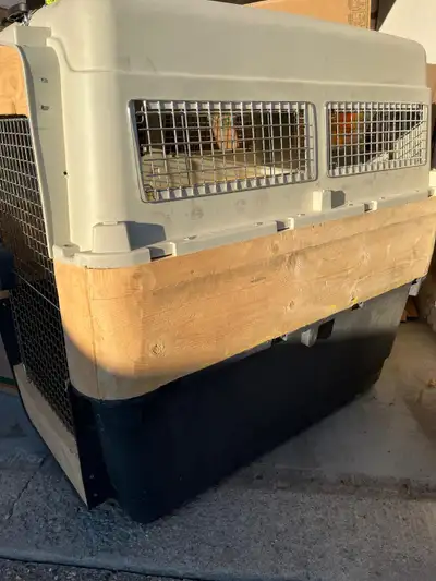 DIMENSION: 45”H 47”D 32” L. In this giant crate, I added 10 inch wood panel for our Great Dane. Only...
