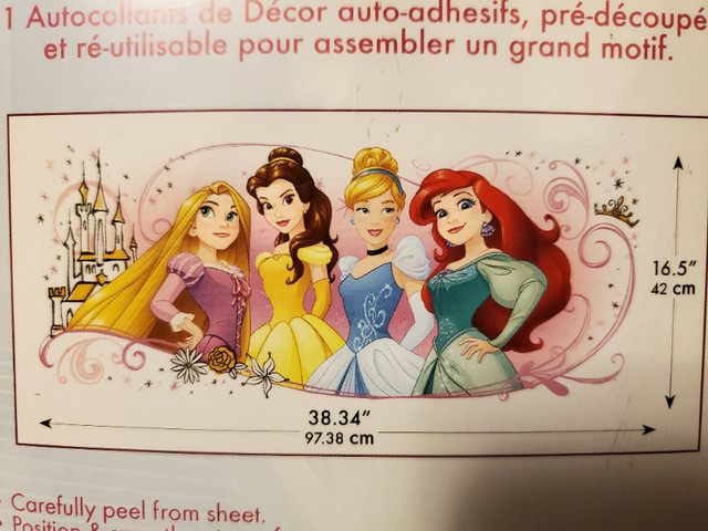 Wall decal 38 x 16 inch princesses decoration bedroom in Home Décor & Accents in Mississauga / Peel Region - Image 4