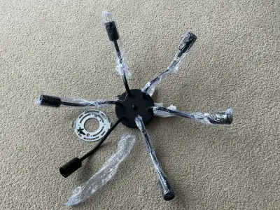 flush mount ceiling lamp light (black metal). , View more