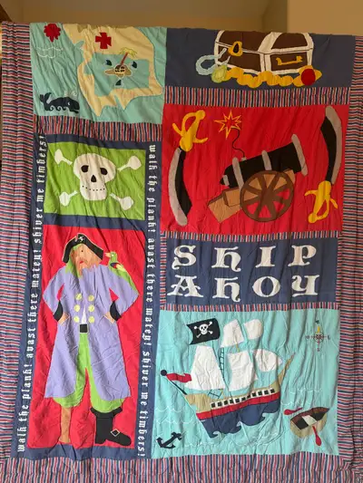 pirate quilt and pillow cover , View more