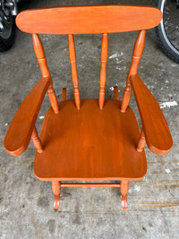 Child’s rocking chair solid wood. $60
