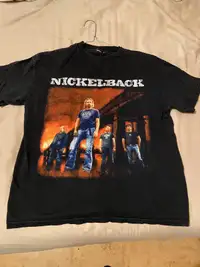 Nickelback The Long Road Tour 2004 Short Sleeve Shirt Large Size