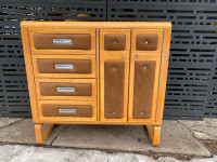 Vintage Princeville Solid Elm Wardrobe Cabinet