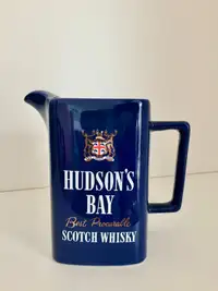 $40 - Rare vintage "Hudson's Bay Scotch Whiskey" water pitcher