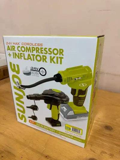 Mississauga, Brandnew Sun Joe 24V iON + Tire Inflator Air Compressor For Car, Bicycle, Motorcycrle T...