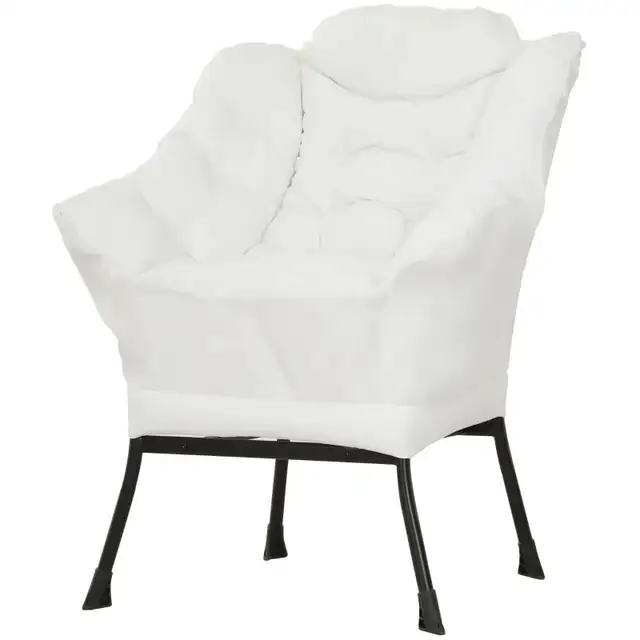 Modern Accent Chair, Armchair with Side Pockets and Solid Steel  in Chairs & Recliners in Markham / York Region - Image 4