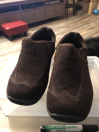 Brown suade shoes