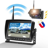Solar Wireless Backup Camera Magnetic: Portable Rechargeable