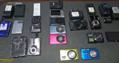 Various point and shoot cameras. Collection - some complete, View more