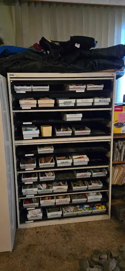 Steel 10 shelf cabinet, View more