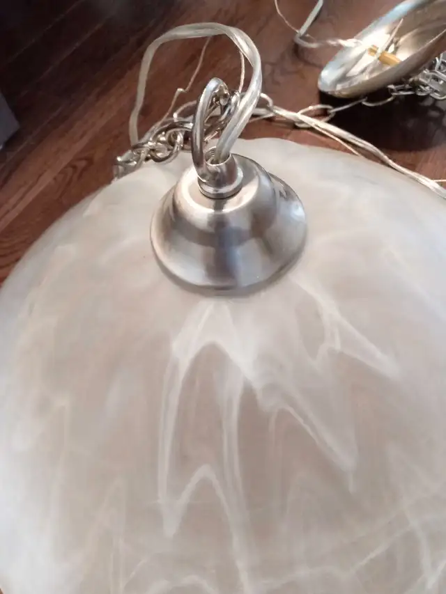 Modern Ceiling  Satin Glass Light Fixture 7,5 " tall x 16in  in Indoor Lighting & Fans in Ottawa - Image 6