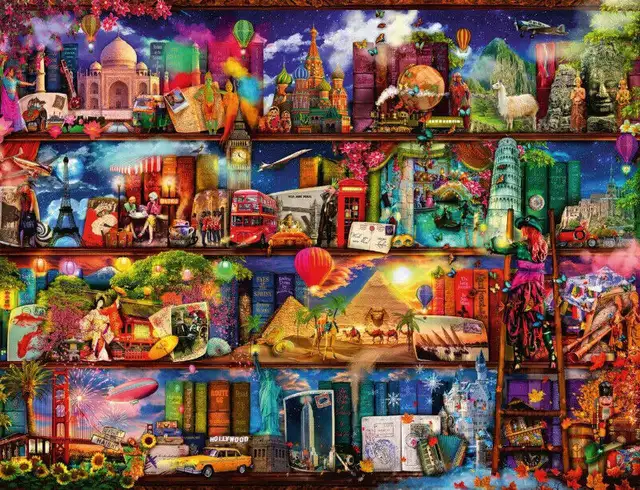 Ravensburger 2000 Pieces Puzzle World Of Books - 1668563010223692289121