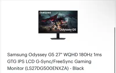 27” Samsung Odyssey G5, View more