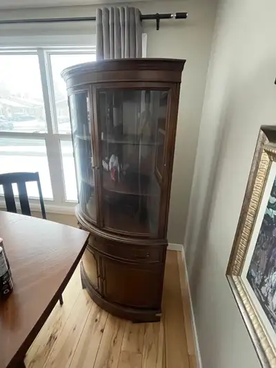 Curved wood corner hutch - $250 obo, View more