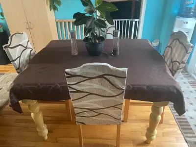 Rustic look dining set of 4, View more