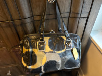 Coach patent leather bowling bag 