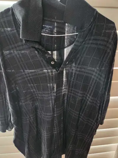 Burberry Men's Golf Polo Black Pattern XXL $100.00