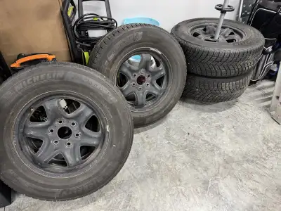 6x132 bolt pattern size with Michelin X-Ice winter tires on them. These were on a 2013 Chevrolet Tra...