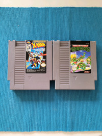 NES GAMES ORIGINAL CARTS X-MEN , TEENAGE MUTANT NINJA TURTLES 