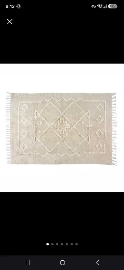 NEW Indaba 5' x 7' Handmade Cotton Area Rug | Boho Moroccan, View more