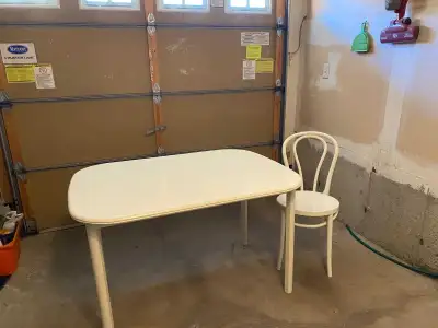 IKEA dining table (extendable) + 4 chairs, $70, View more