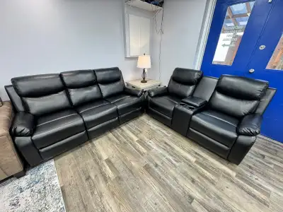 New 3-Piece Recliner Sofa And Loveseat With Dropdown Tray, View more