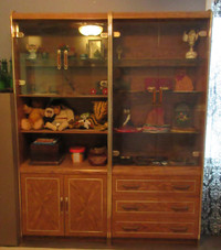 Lighted China cabinets, excellent condition.  $200