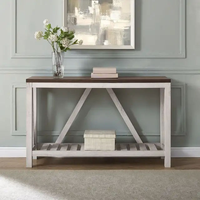 Walker Edison A-Frame Rustic Entry Table62864743718915127