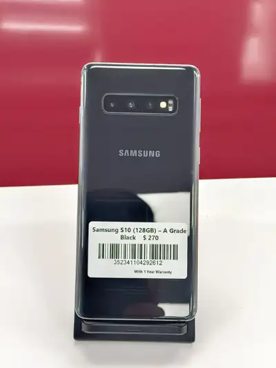 Unlocked Samsung S10 128GB w/ 1 yr Warranty