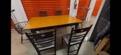 hand made dining room set. maple wood. , View more