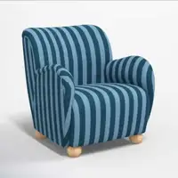 1  Brush Canopy Tonal Blue Cowen Upholstered Armchair 