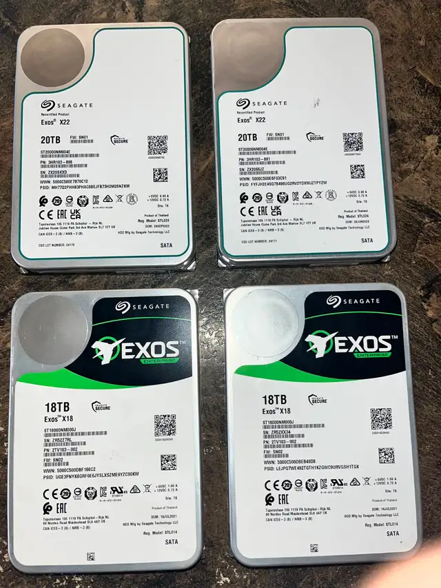 Enterprise SATA HDD Fleet — 8TB to 20TB NAS & Server Storage (Tr