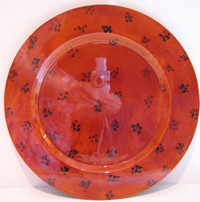 NEW, FAUX FINISH LACQUER DECOR PLATE, BOXED