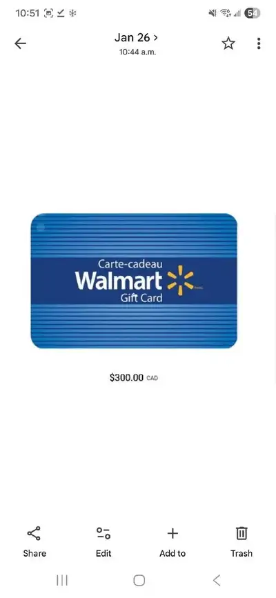 $300.00 Walmart digital gift card, View more