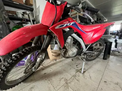 Works well. Kept inside. My boy has grown out of it. Price is firm.