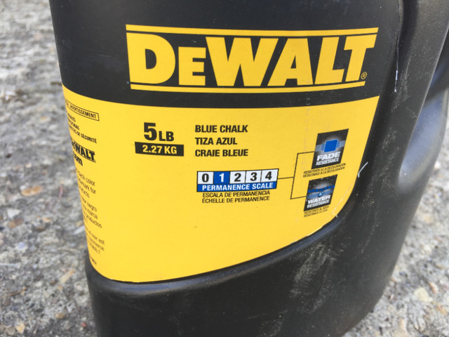 DeWalt 5 lb container blue construction chalk...please read ad in Other in St. Albert - Image 2